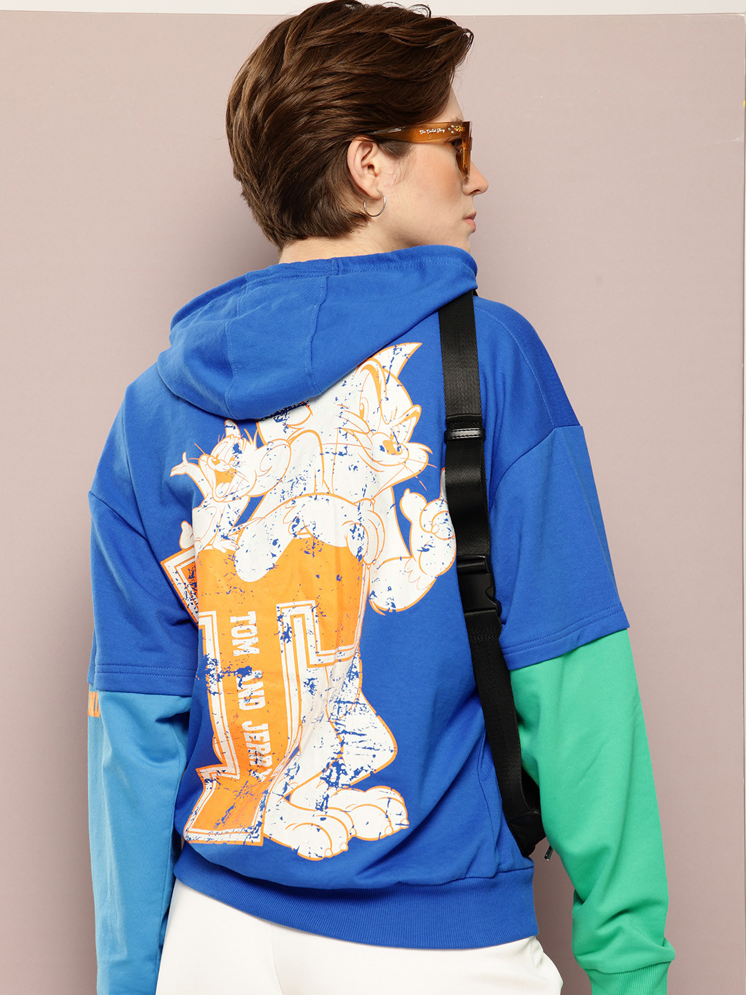 Kook N Keech Toons Tom n Jerry Printed Hooded Sweatshirt