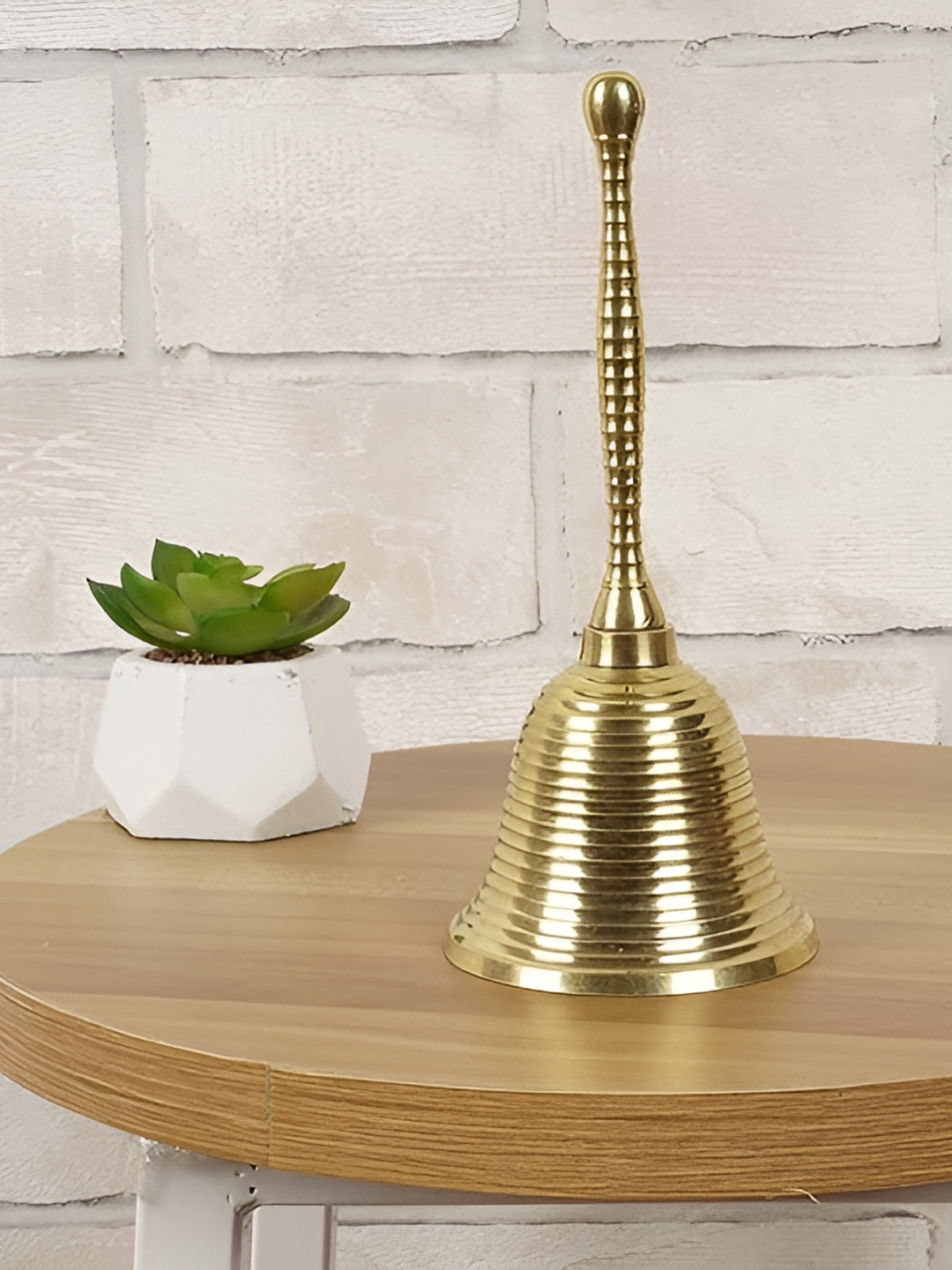 Aura GoldToned Brass Pooja Bell Ghanti
