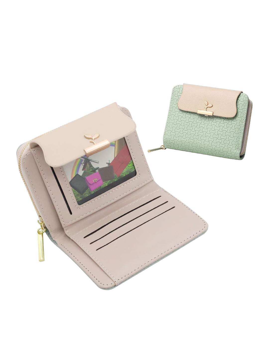 Palay Unisex Floral Textured PU Zip Around Wallet