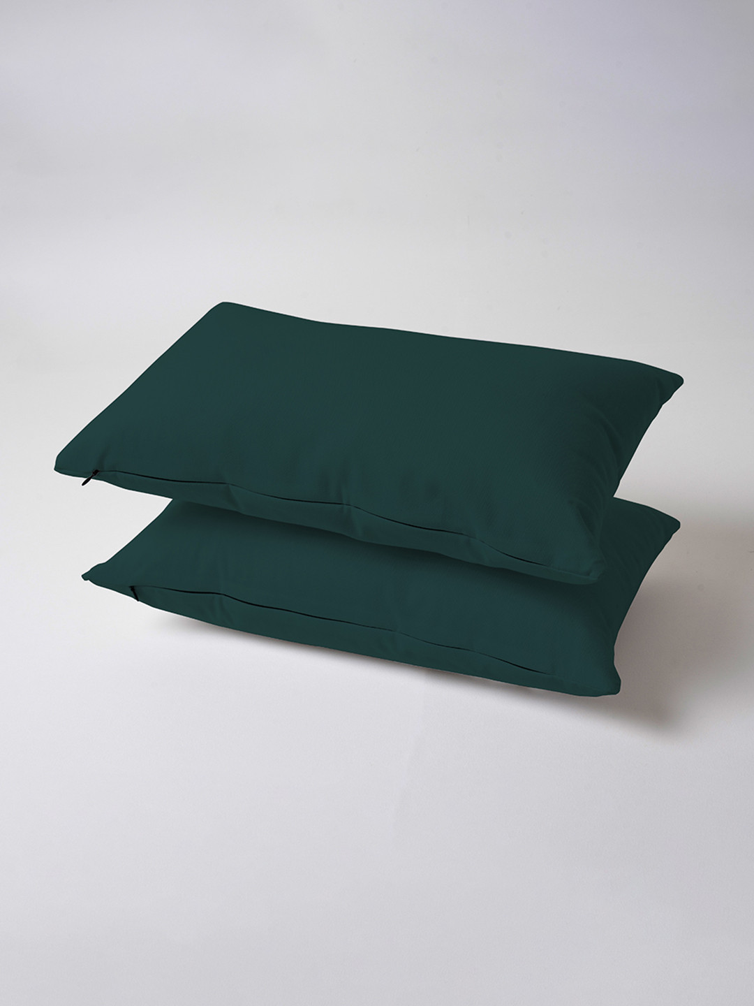 SKANDA FAB Green 2 Pieces Pure Cotton Rectangle Sofa Cushions