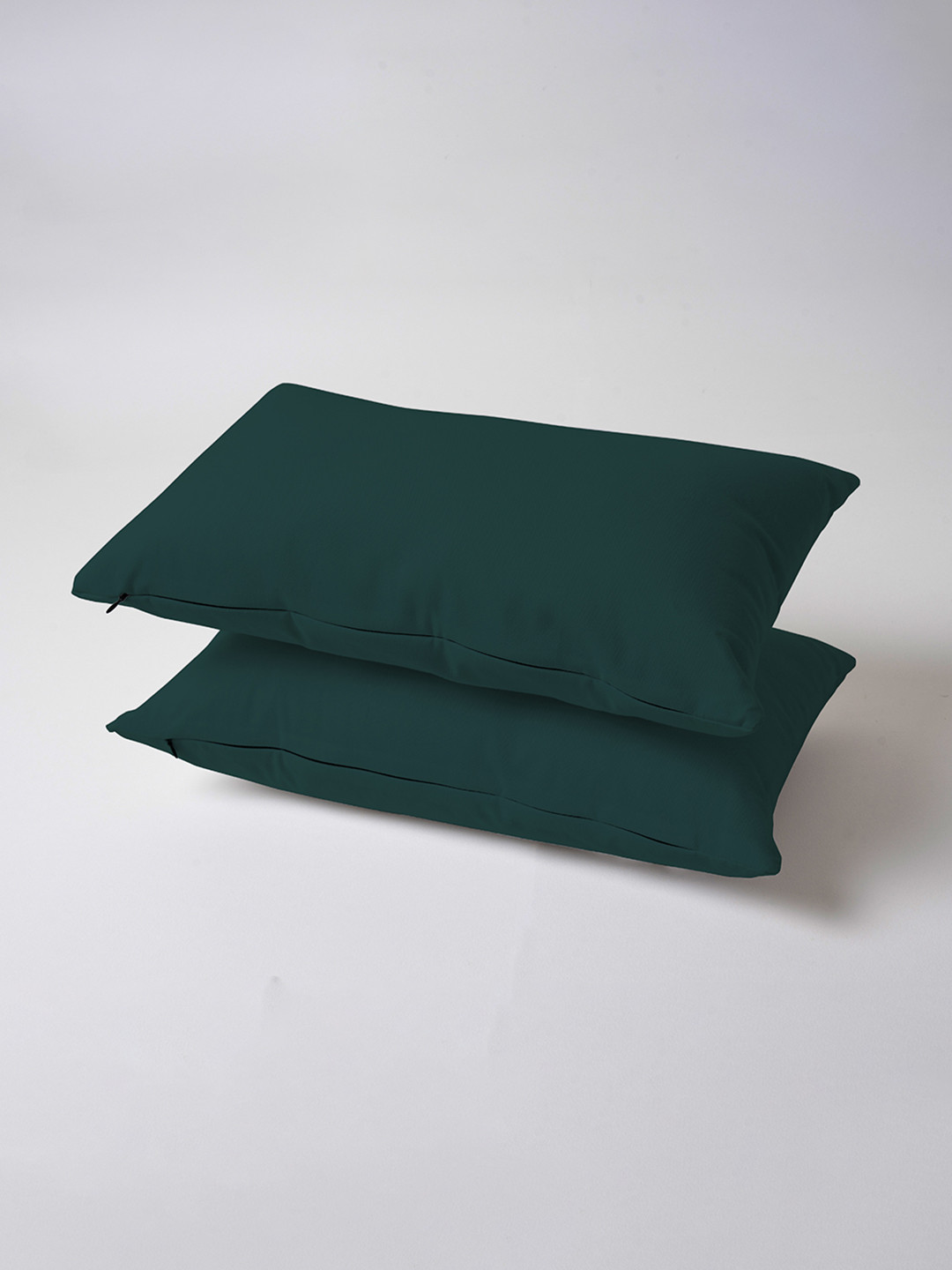 SKANDA FAB Green 2 Pieces Pure Cotton Rectangular Pre Filled Sofa Cushions