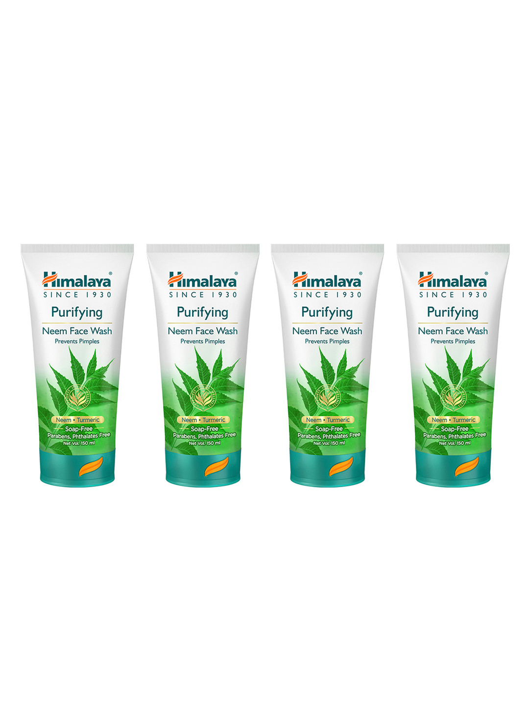 Himalaya Set of 4 Purifying Neem Face Wash to Prevent Pimple - 150 ml each