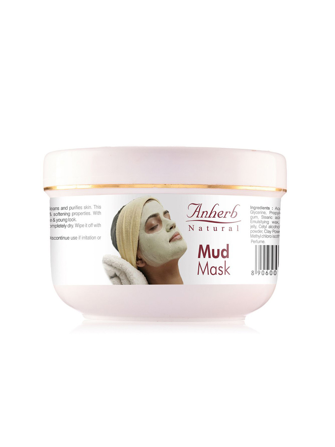 Anherb Natural Mud Mask with Clay & Kaolin Powder - 200 g