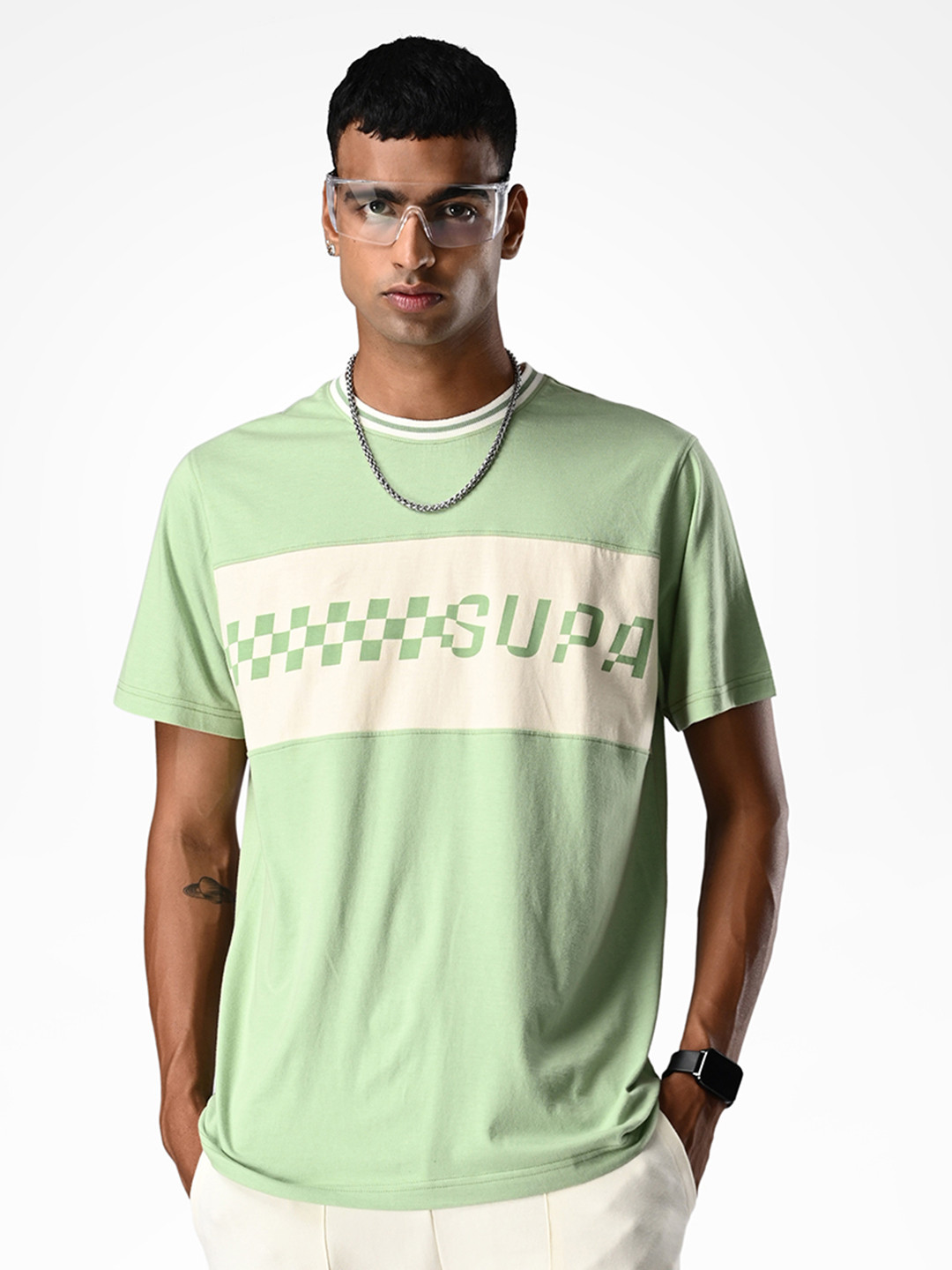 Supa Geometric Printed Bamboo T-shirt