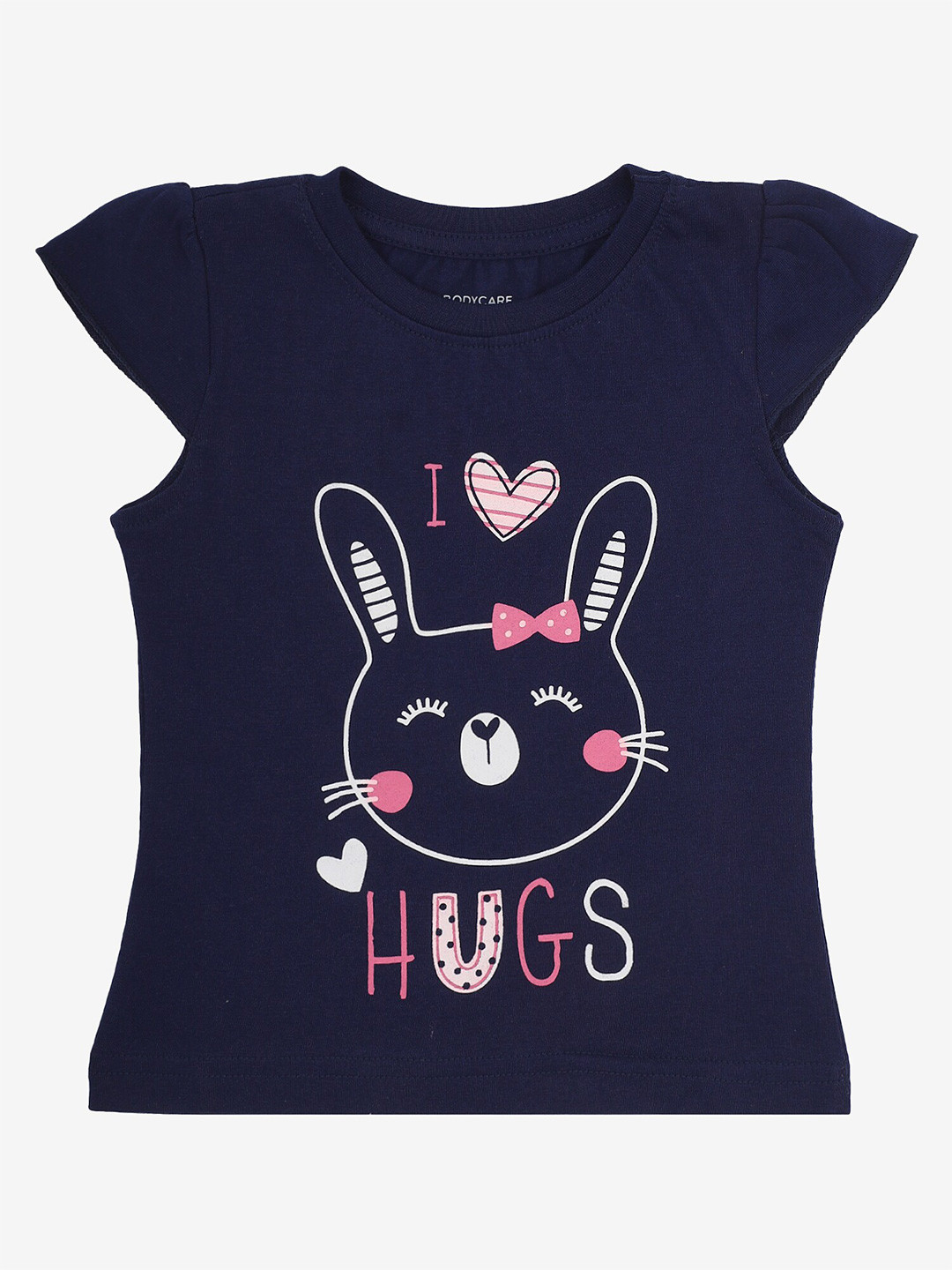 Bodycare Girls Graphic Printed Extended Sleeves Cotton T-shirt