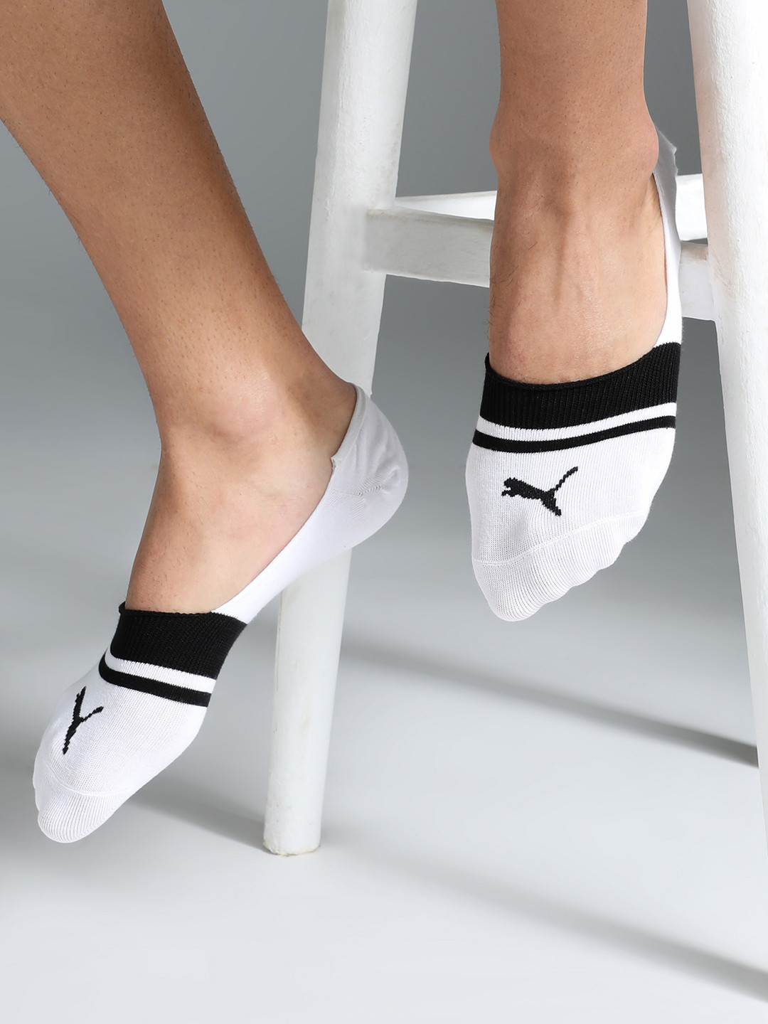 Puma Unisex Pack of 3 Patterned Cotton Shoe-Liner Socks