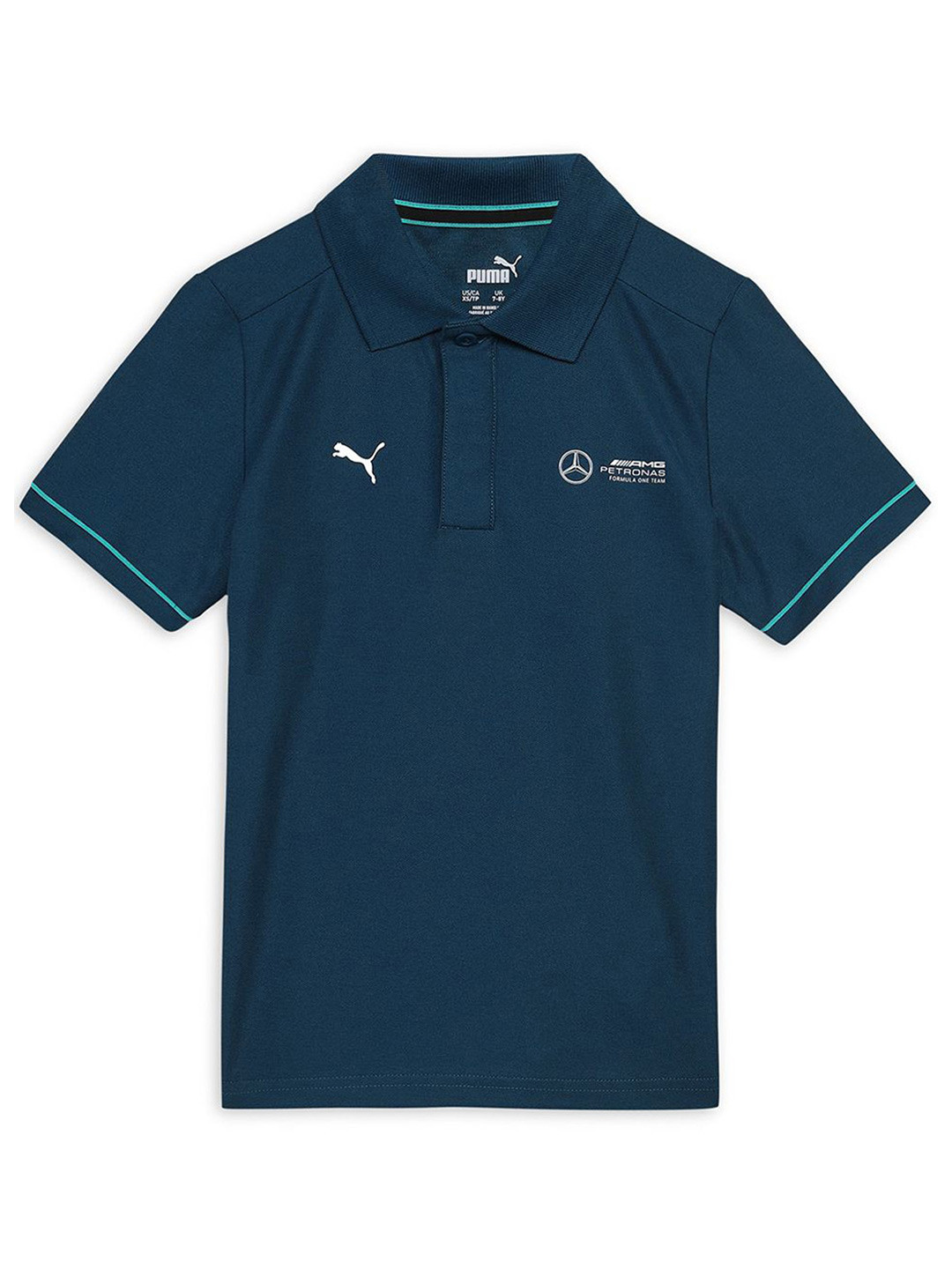 PUMA Motorsport Mercedes-AMG PETRONAS F1 Kids Unisex Polo Collar T-shirt