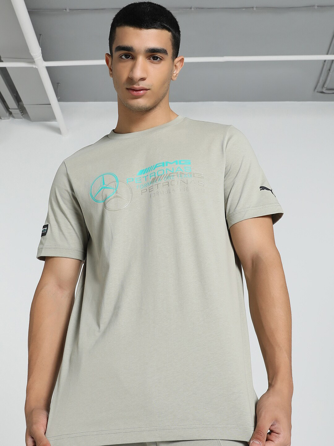 PUMA Motorsport Mercedes AMG Petronas F1 Logo Cotton T-Shirt