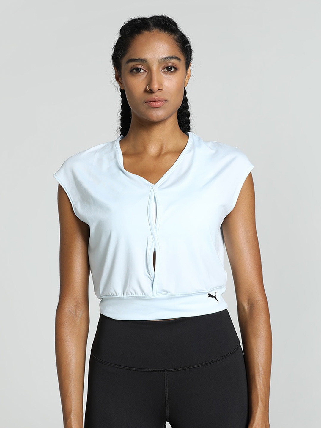 Puma Women Studio Yogini Lite Trend V-Neck Training Top