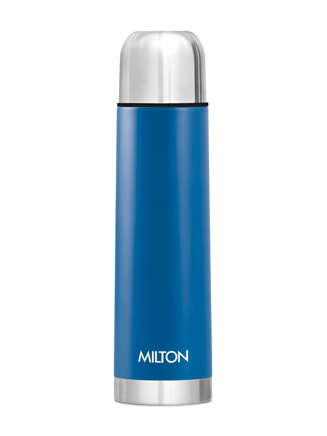 Milton Eco-Flip Blue Solid Stainless Steel Double Wall Vacuum Flask - 500ml