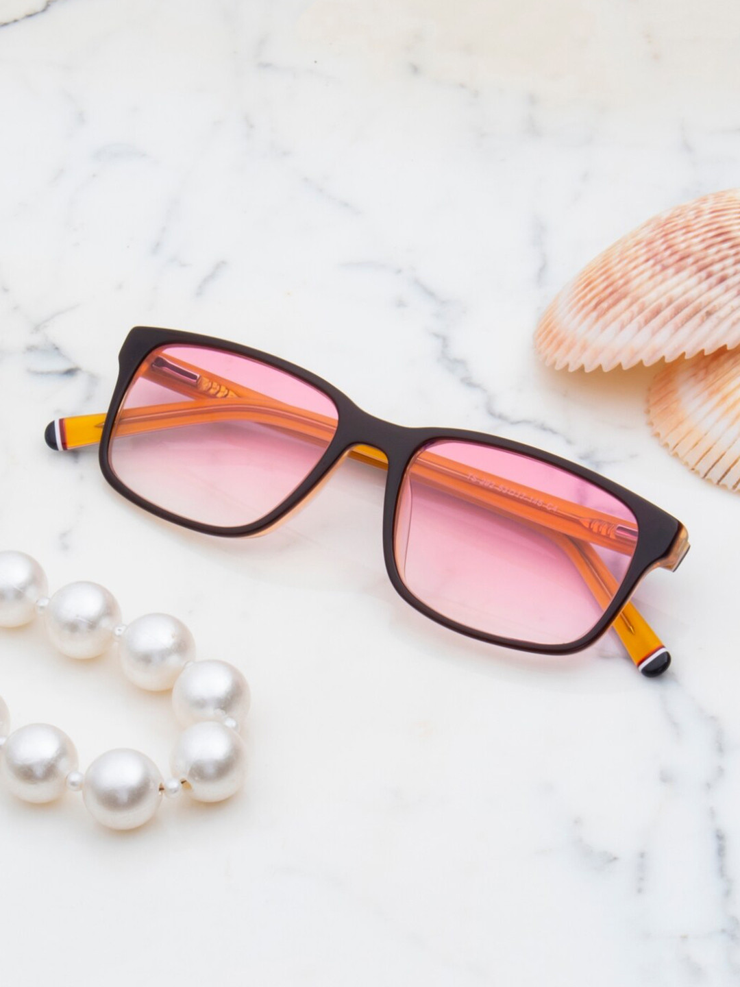 Ted Smith Unisex Wayfarer Sunglasses with Polarised Lens CROSBIE_C4