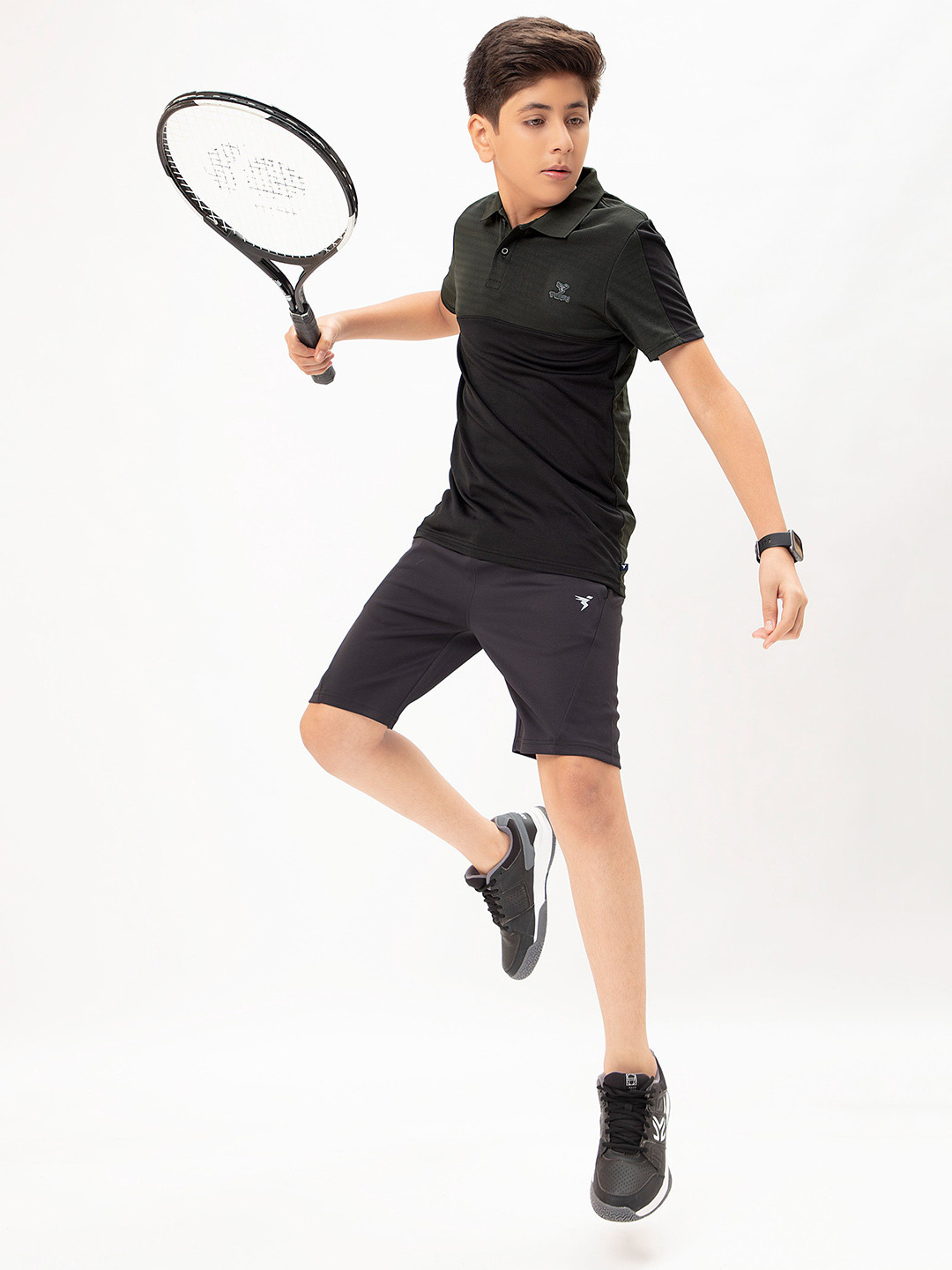 Technosport Boys Summer Vacation Polo Collar UPF50 Slim Fit T-shirt