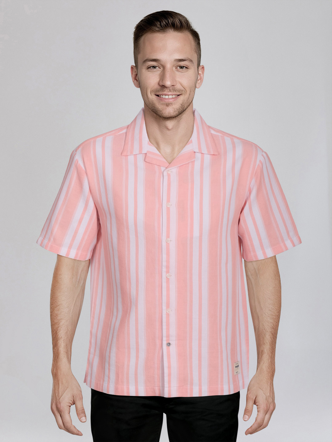 Wrangler Comfort Striped Spread Collar Casual Shirt