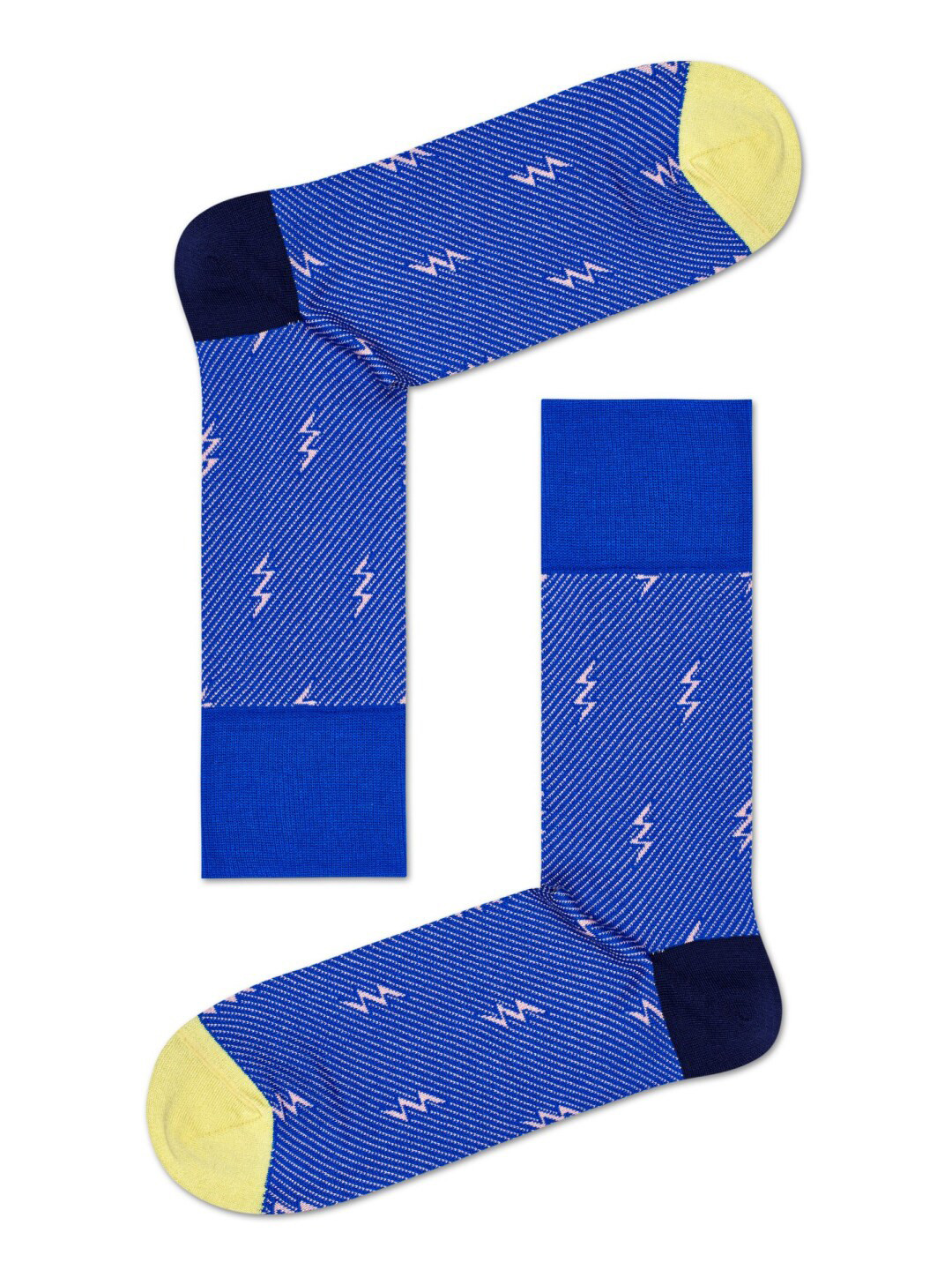 Happy Socks Men Patterned Cotton Calf Length Dressed Flash Socks