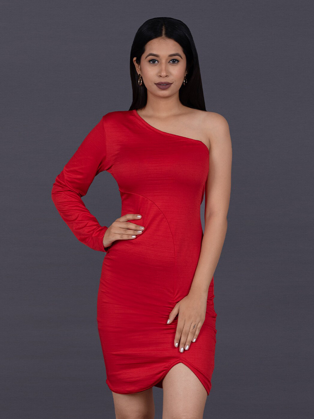 La Aimee One Shoulder Bodycon Mini Dress