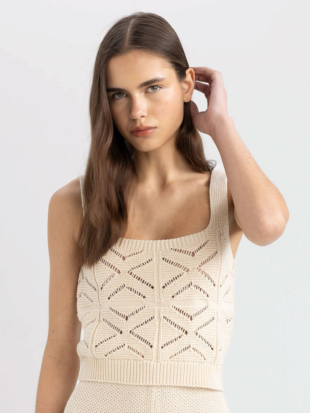 DeFacto Crochet Cotton Crop Top