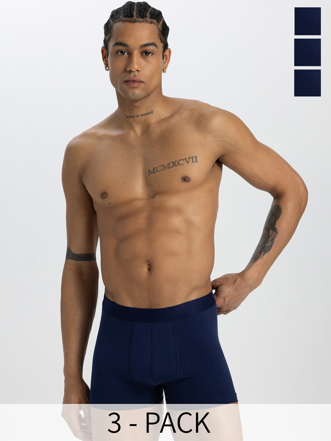 DeFacto Pack Of 3 Cotton Trunk 234534700