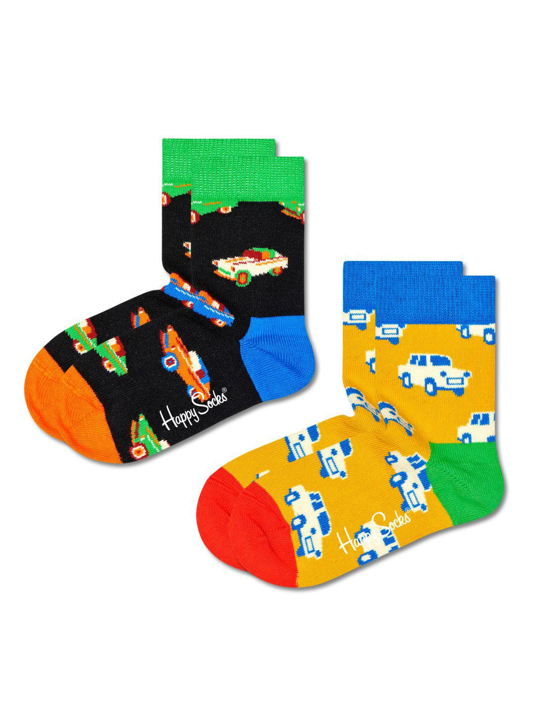 Happy Socks Kids Pack Of 2 Patterned Cotton Socks