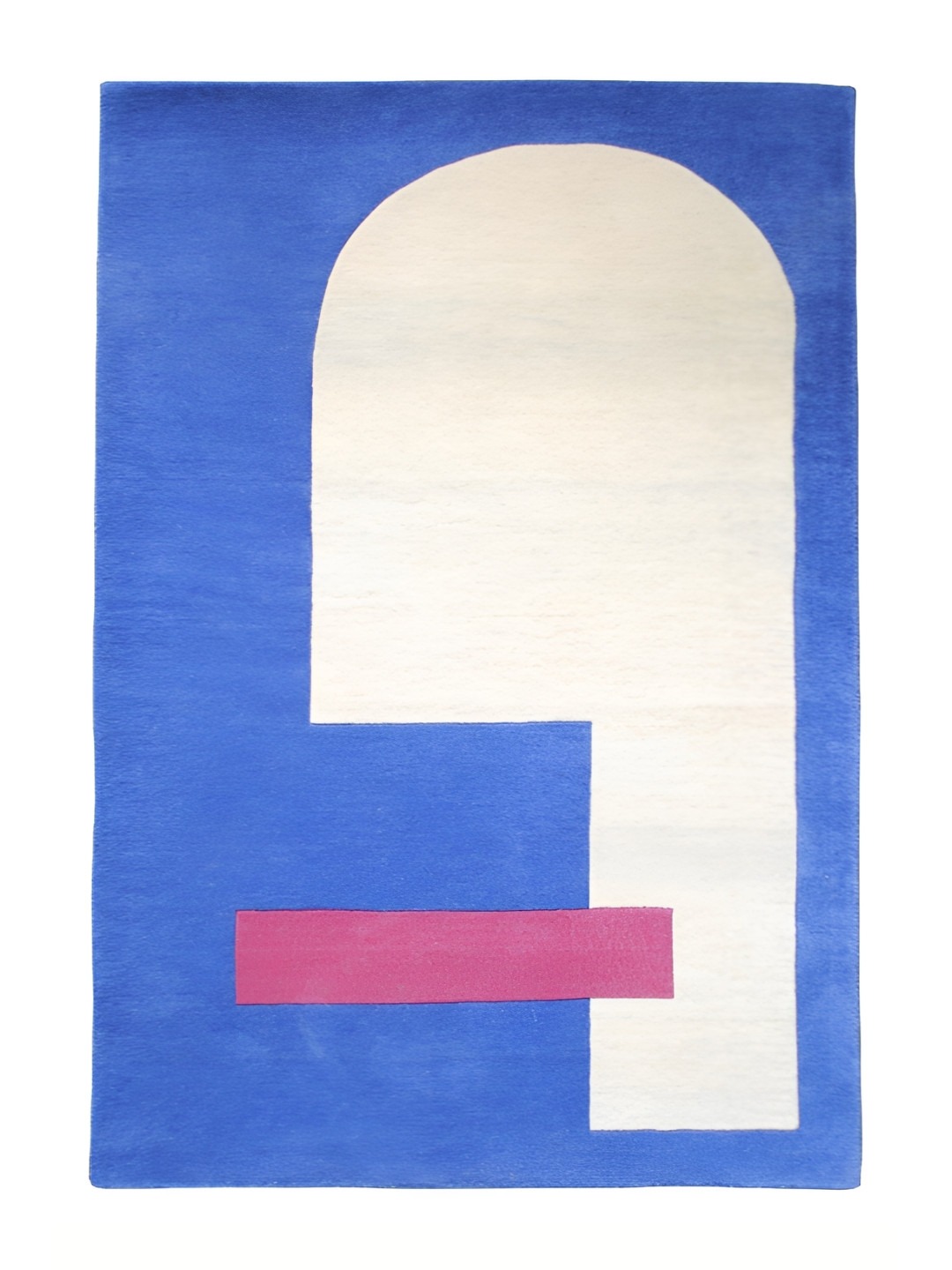 Art Avenue Blue Abstract Anti-Skid Woollen Carpet