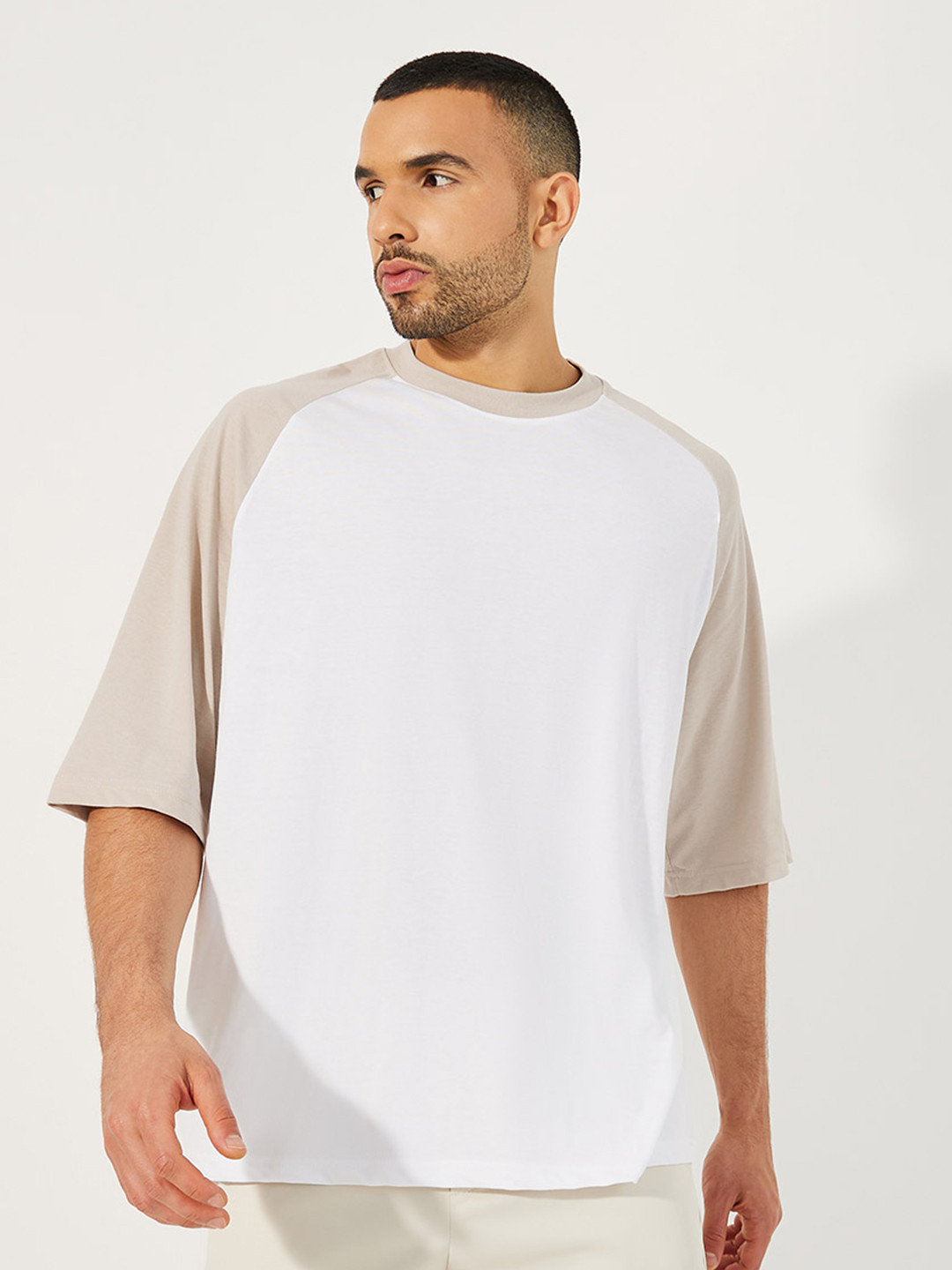 Styli Colorblocked Boxy Fit Raglan T-shirt