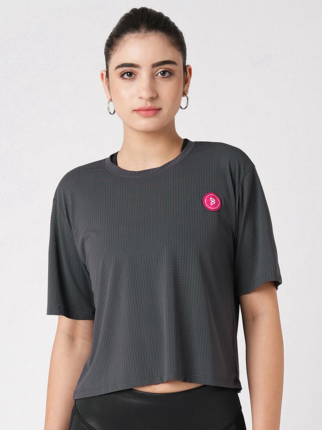 BODD ACTIVE Women Applique Round Neck T-shirt