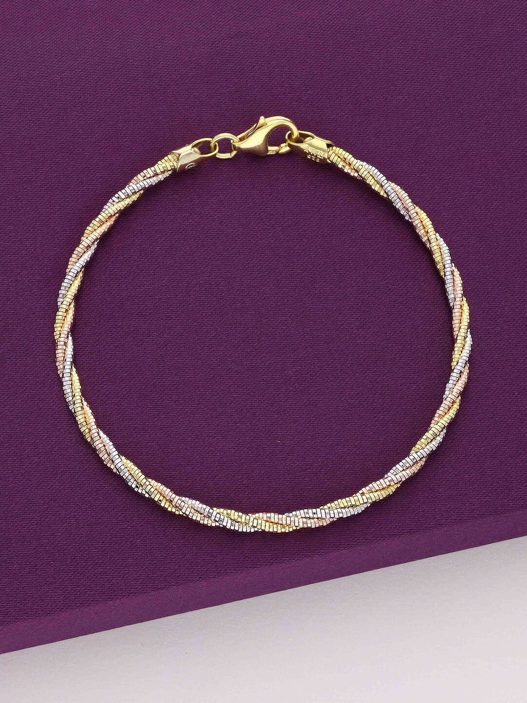 KAI JEWEL 925 Sterling Silver Rhodium-Plated Twisted Vine Link Bracelet