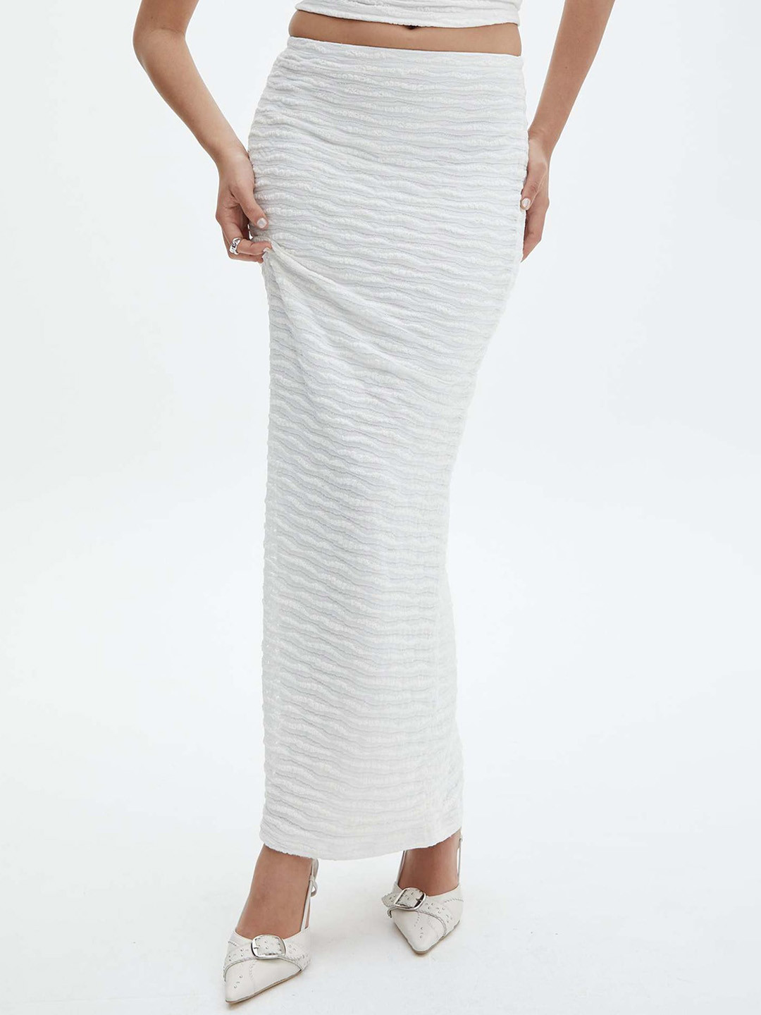 LULU & SKY Strapless Bandeau Top with Long Skirt Co-Ords