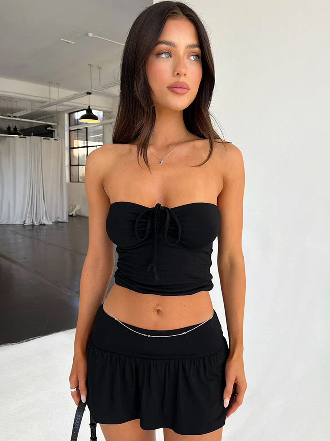 LULU & SKY Strapless Top & Skater Skirt