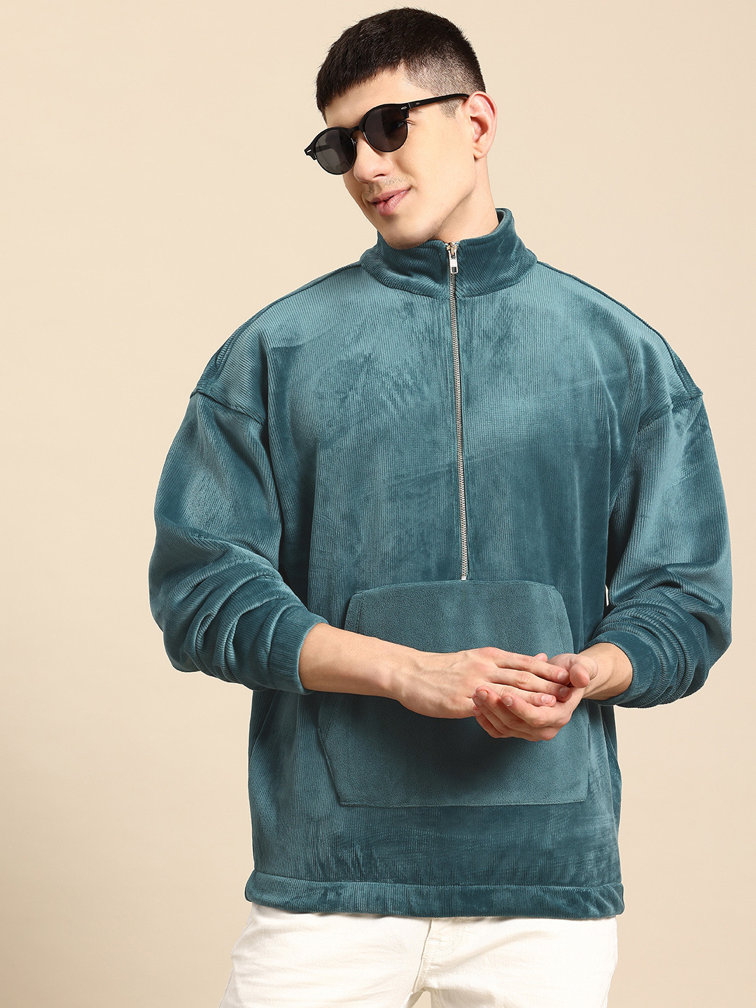Mast & Harbour Men Corduroy Sweatshirt