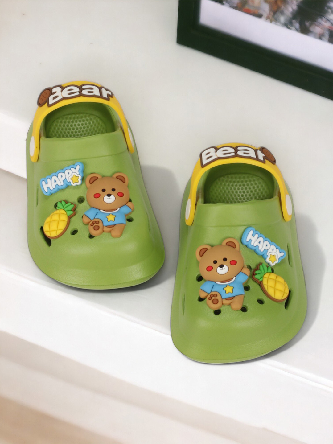 Lil Lollipop Infants Bear Applique Rubber Anti-Slip Clogs