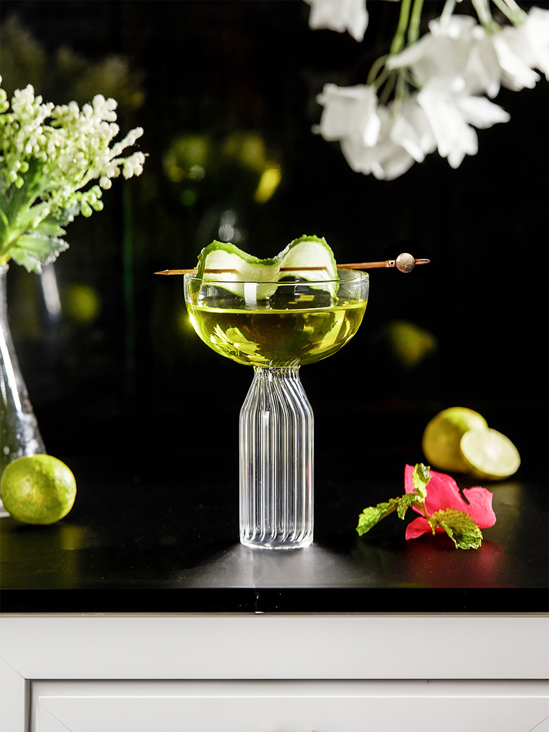 Troveas 4-Pcs Transparent Cocktail Glasses-180 ml Each