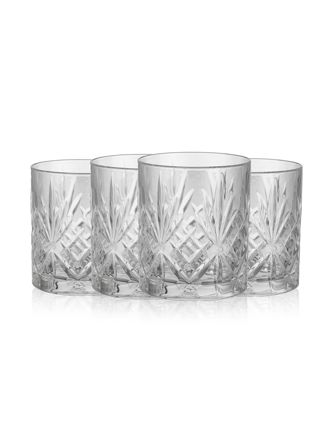 Troveas 6Pcs Transparent Whisky Glass 337ML