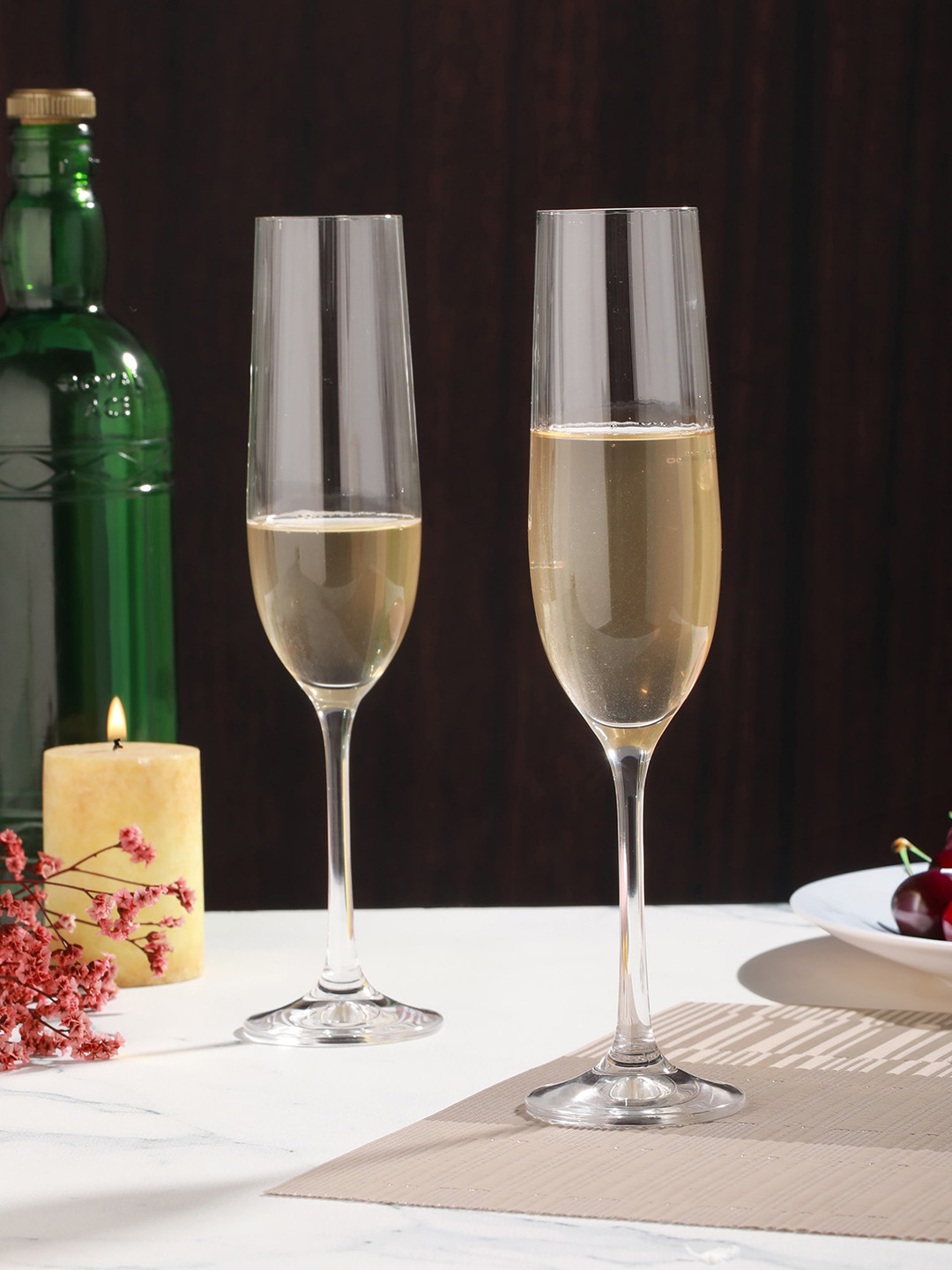 Troveas 4Pcs Transparent Champagne Glass 190ML