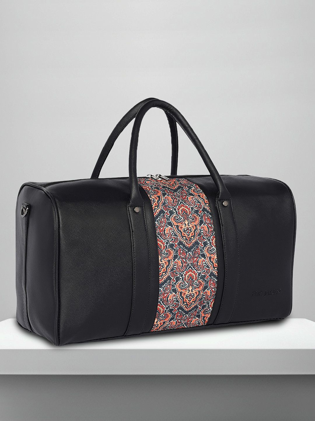 FUR JADEN Printed Vegan Leather Medium Casual Duffel Bag