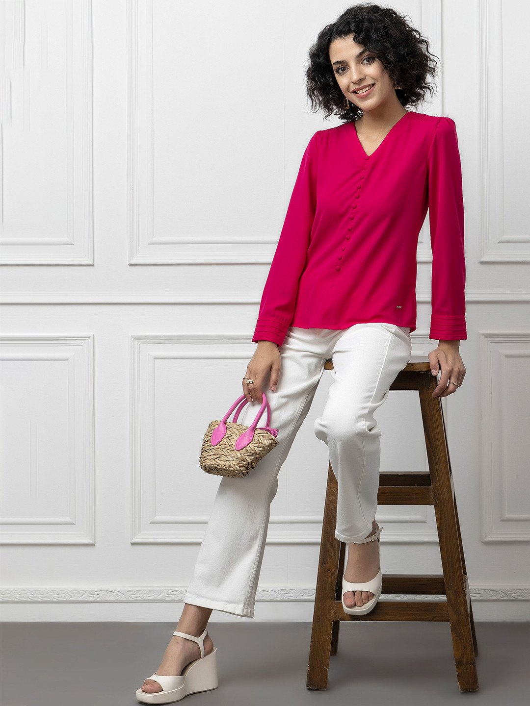 Beatnik V Neck Long Sleeves Top