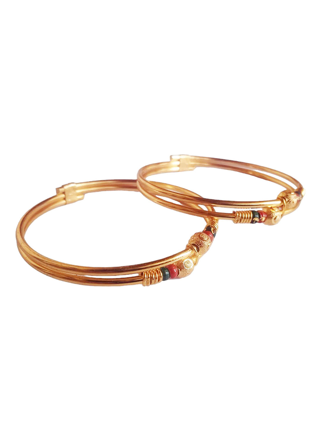 BAESD Infant Gold-Plated Beaded Bangles