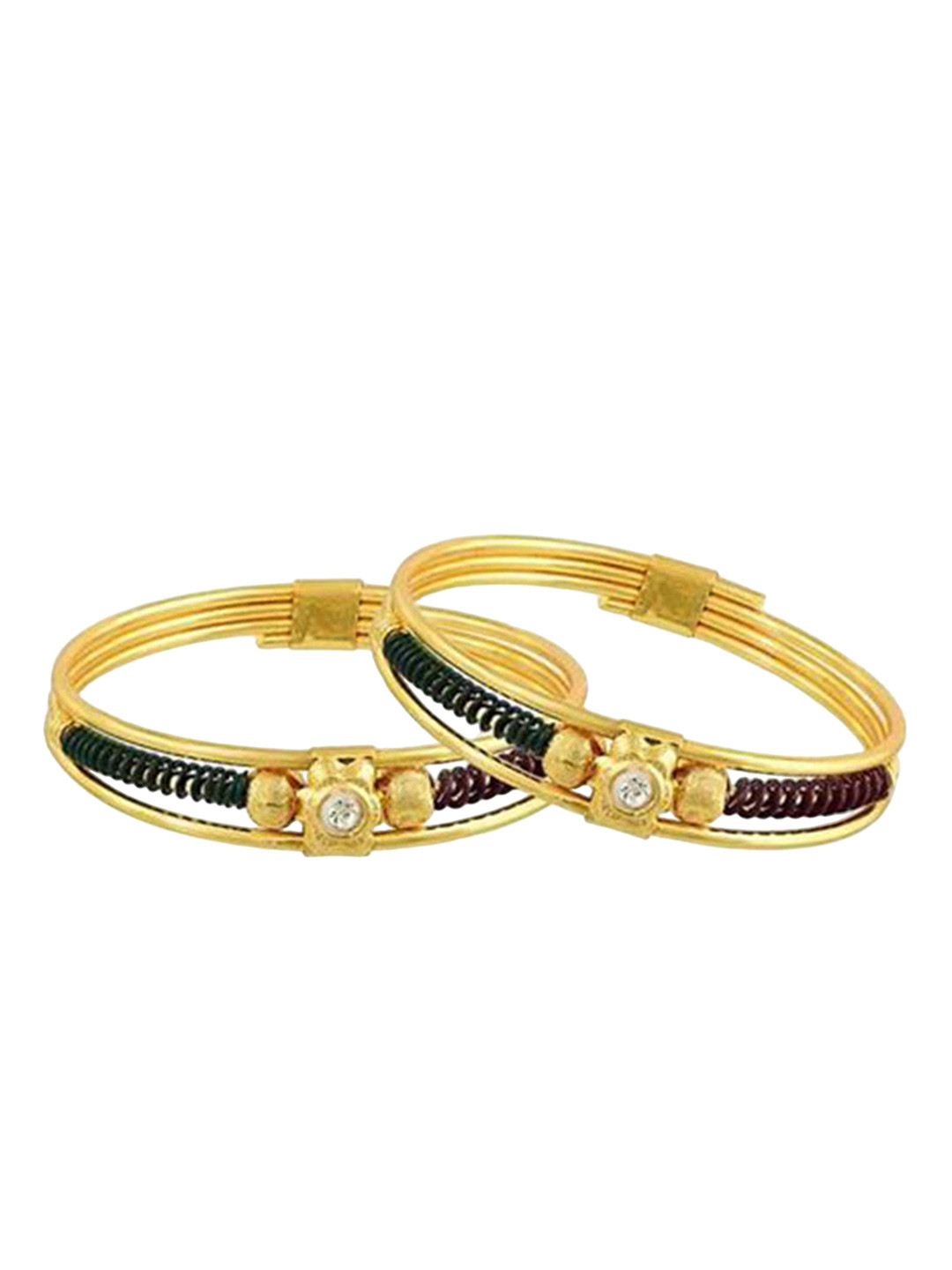 BAESD Infants Rose Gold Plated Stone Studded Bangles