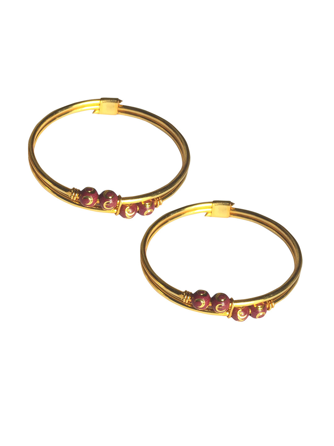 BAESD Infants Rose Gold-Plated Beaded Bangles