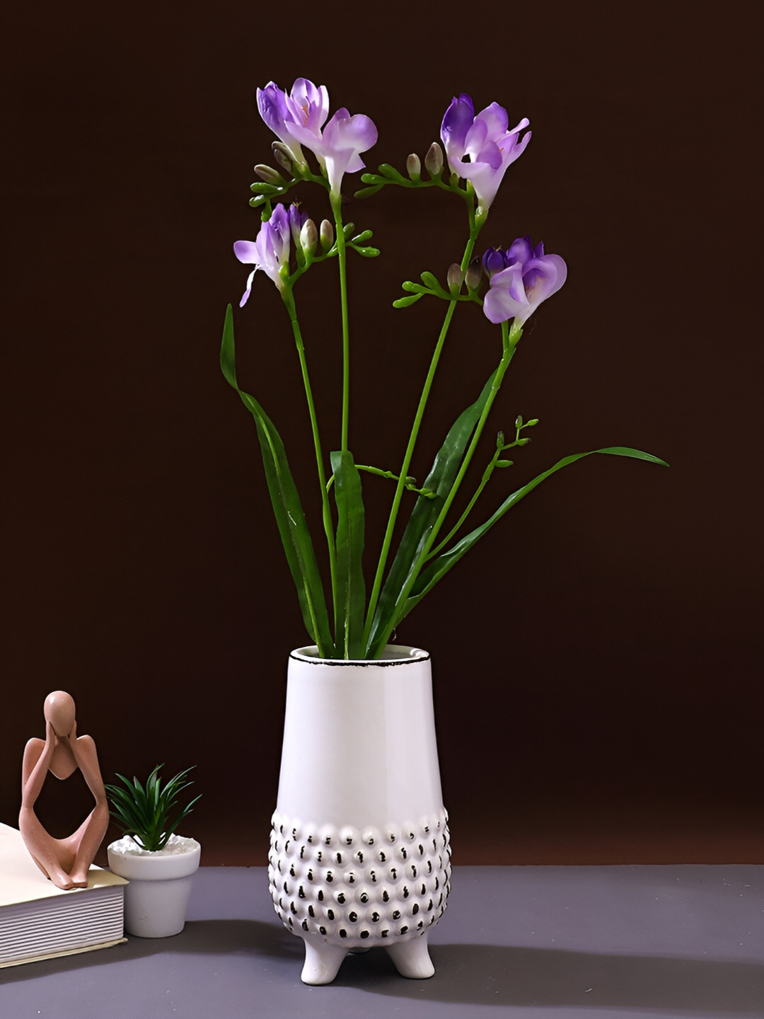 Aura White Cylindrical Shaped Vase