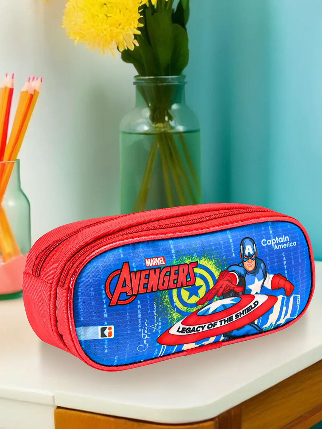 Kuber Industries Set of 4 Marvel Printed Pencil Stationery