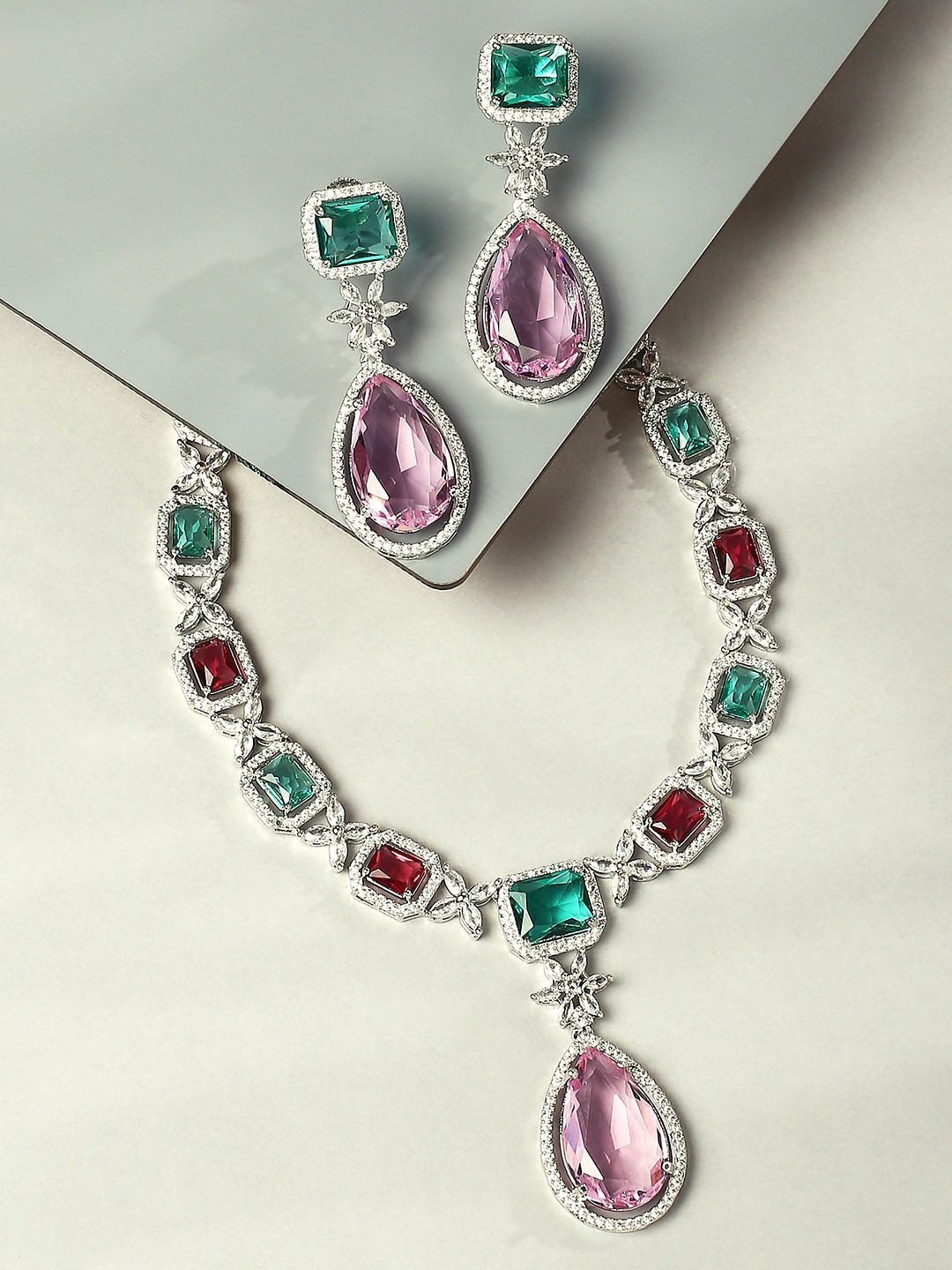 OOMPH American Diamond Jewellery Set