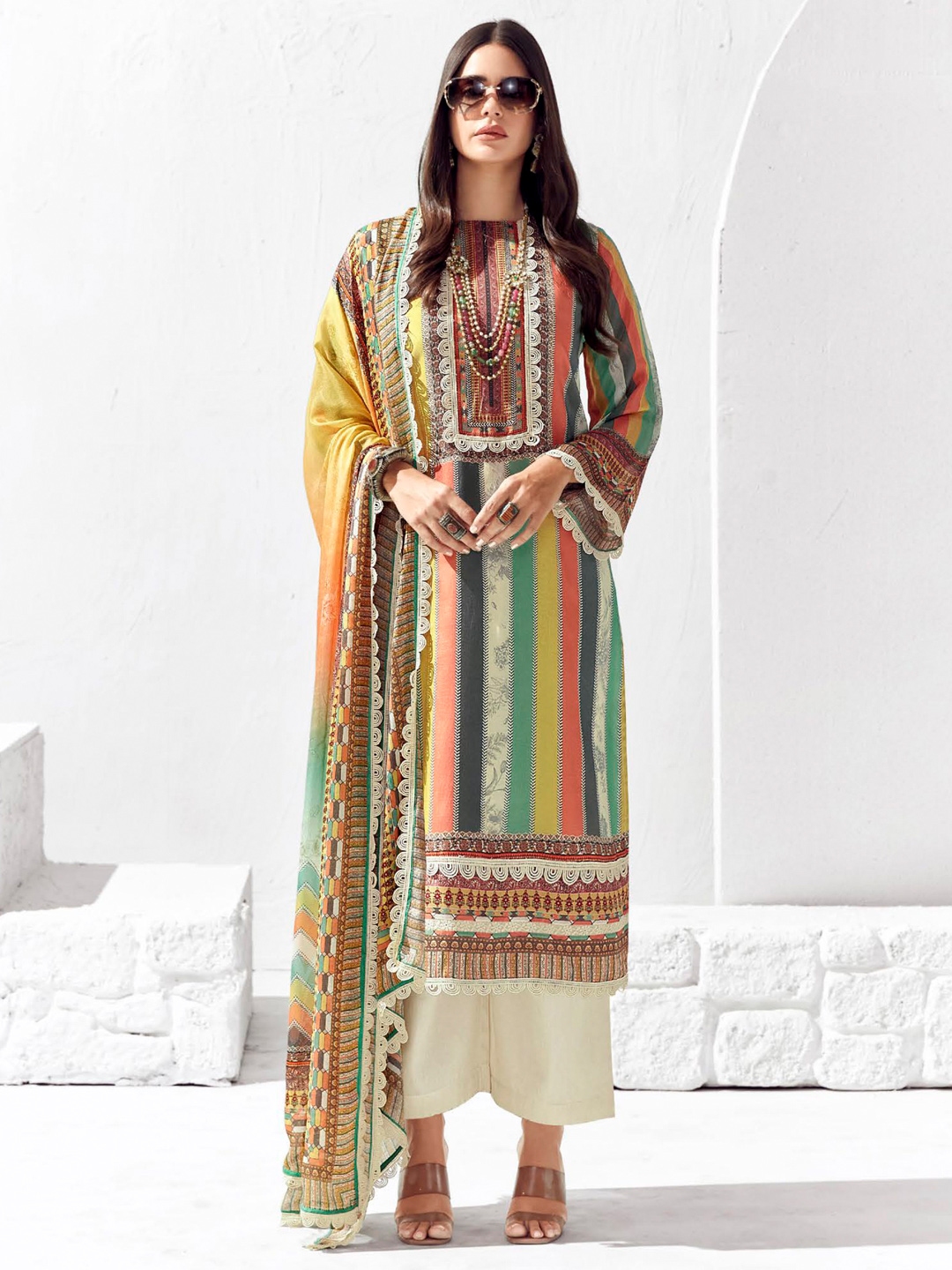 Indo Era Women Printed Regular Kurta Trousers With Dupatta - Kurta Sets for Women 29563384 | Myntra