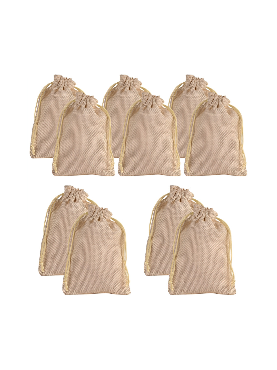 Kuber Industries Gold-Toned 10 Pieces Regular Potlis