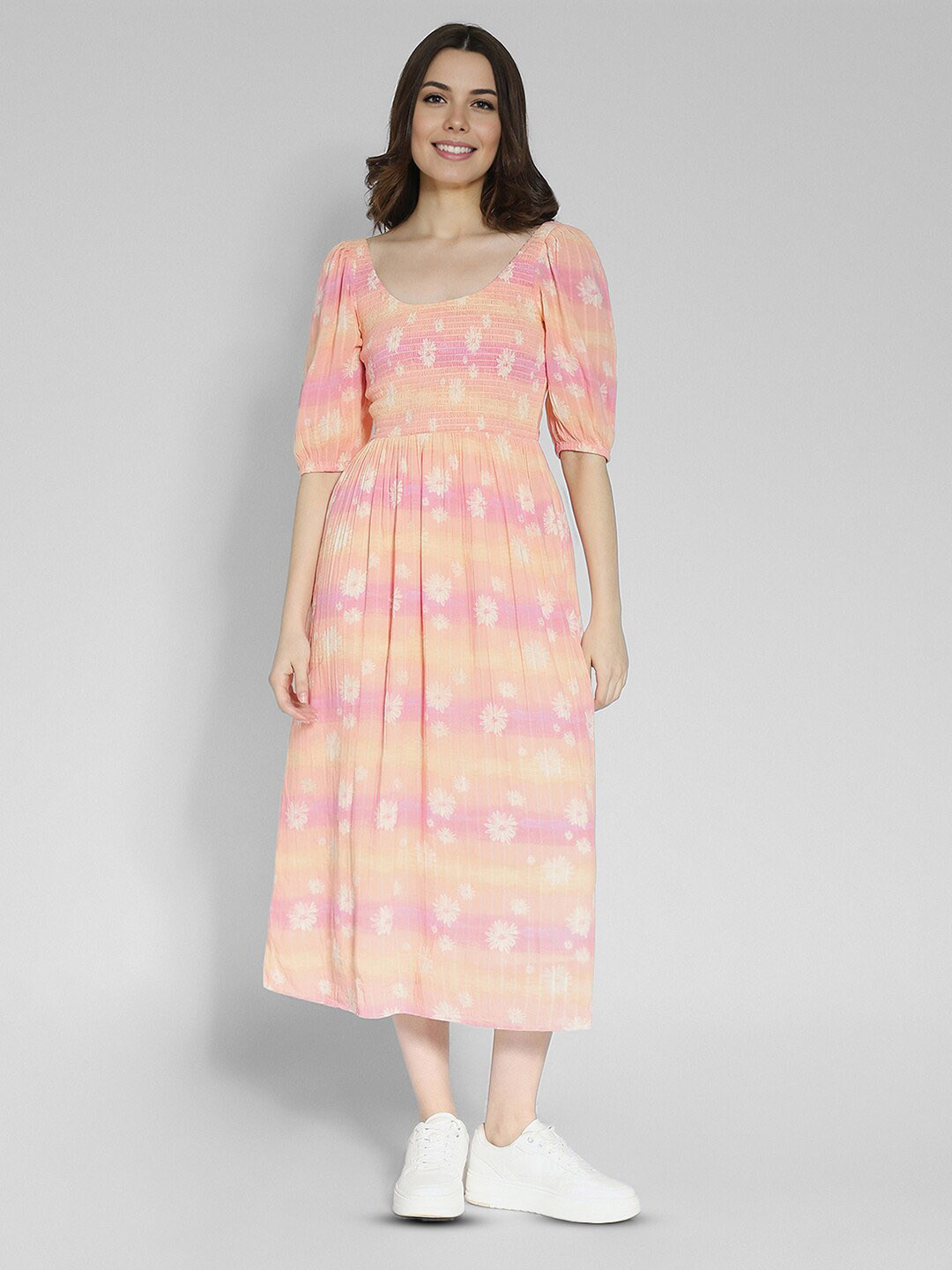 AMERICAN EAGLE OUTFITTERS Floral Print Empire Midi Dress