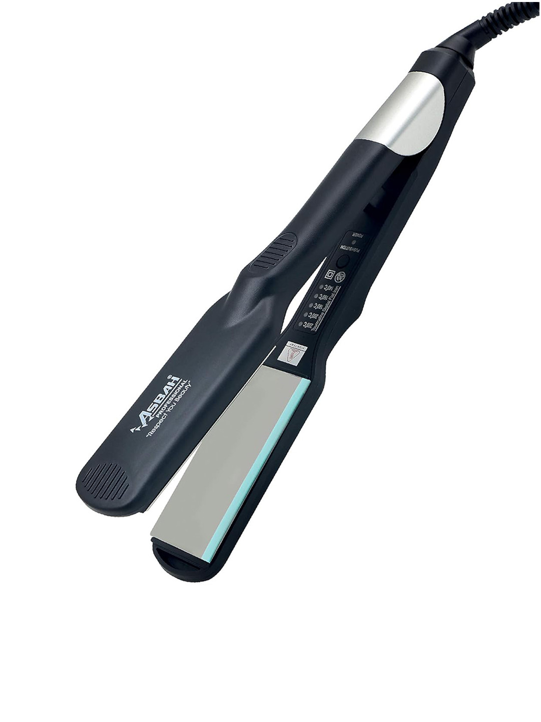 ASBAH Professional AH1006 Turq Silthium Plate Hair Straightener - Black