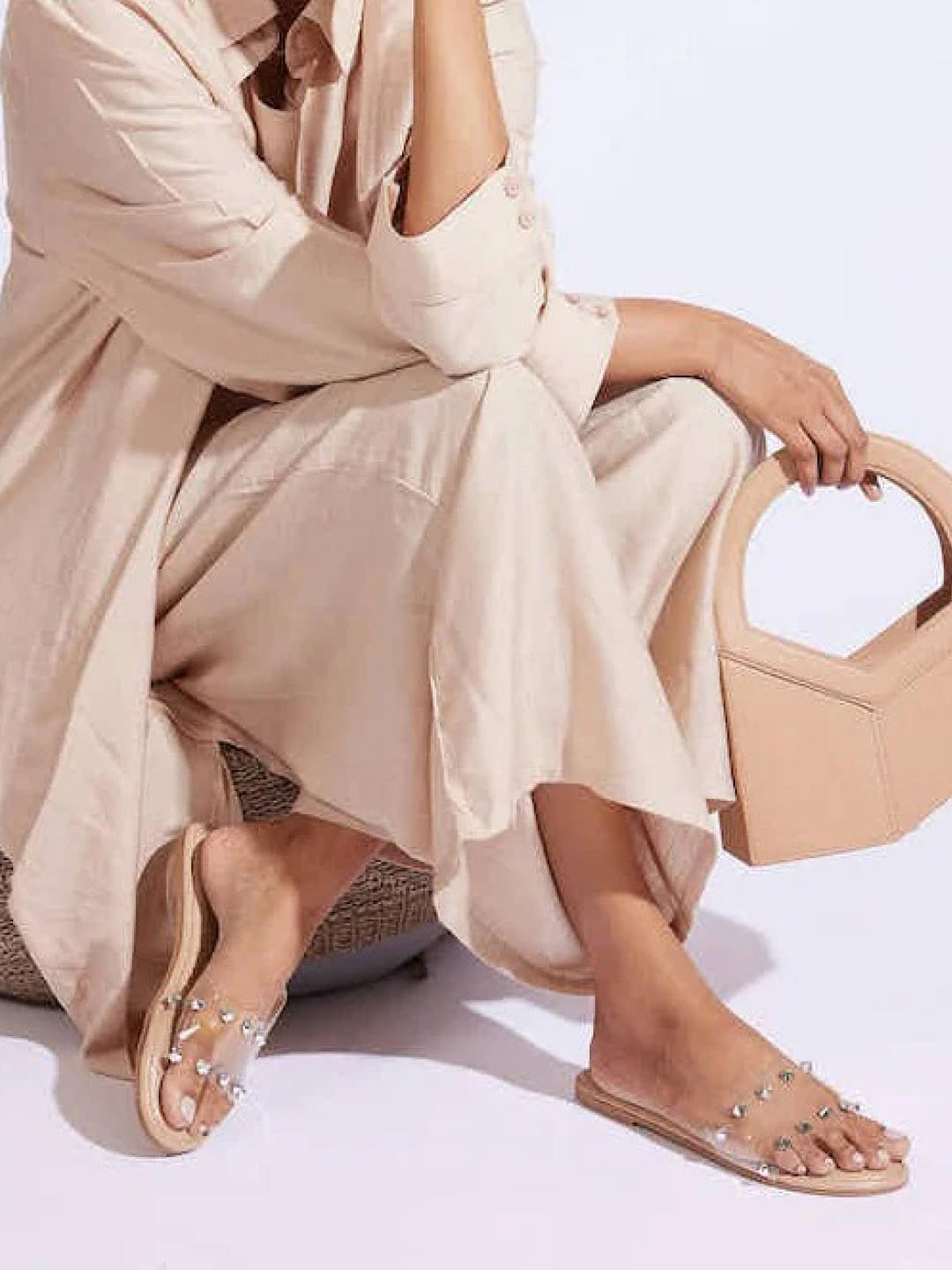 CAI Women Clear Multi Stud Flats