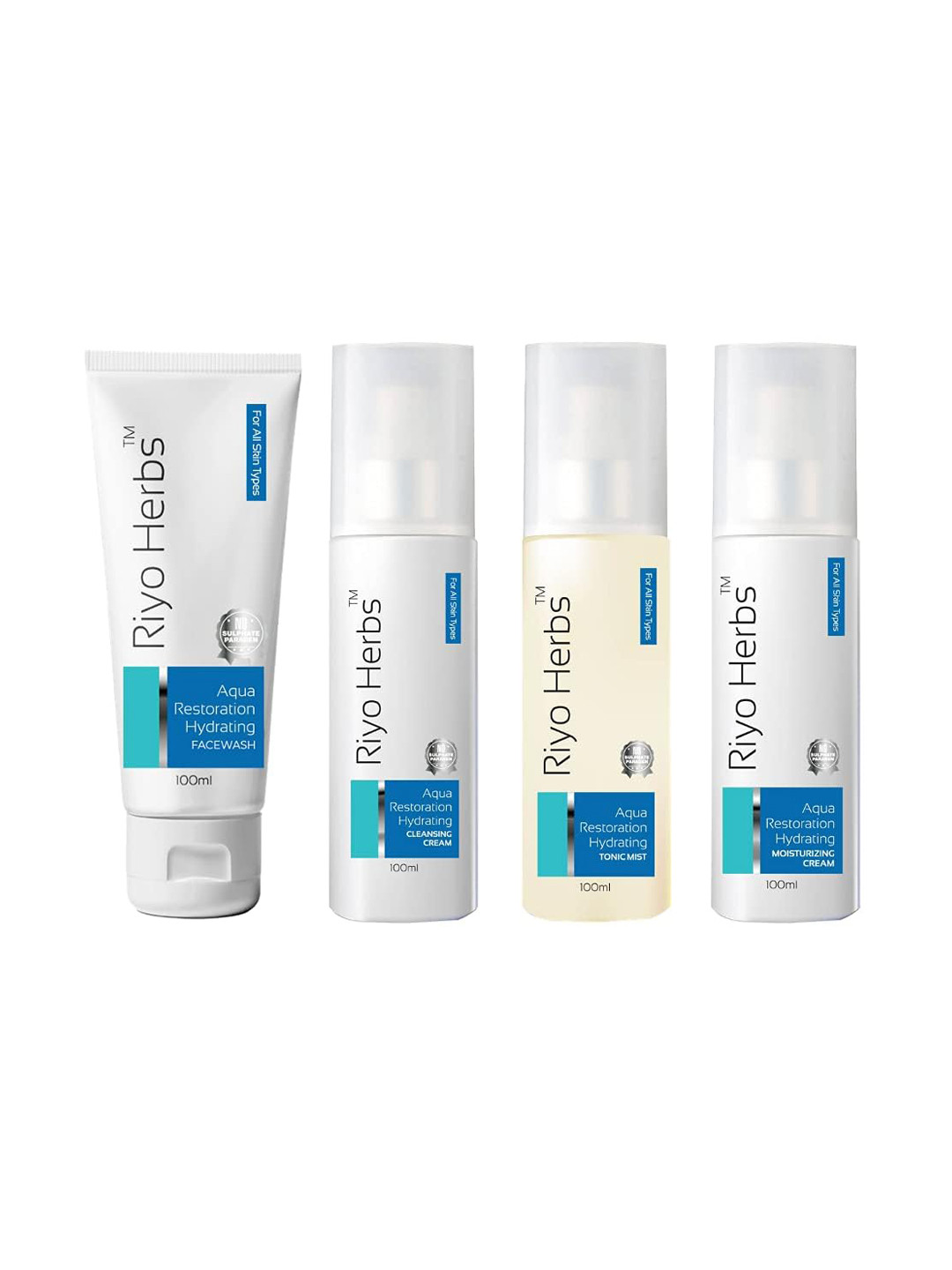 Riyo Herbs Set Of 4 Skin Care Combo - 100 ml Each