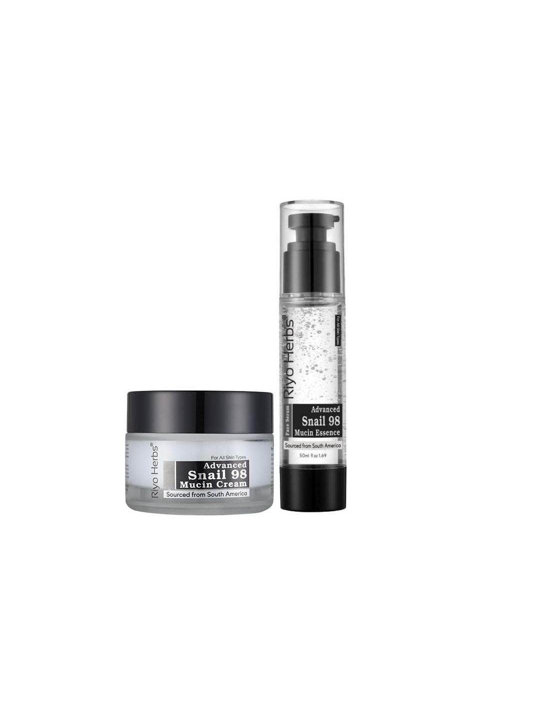 Riyo Herbs Advanced Snail 98 Set Of 2 Mucin Serum & Cream - 50 ml- 50 gm
