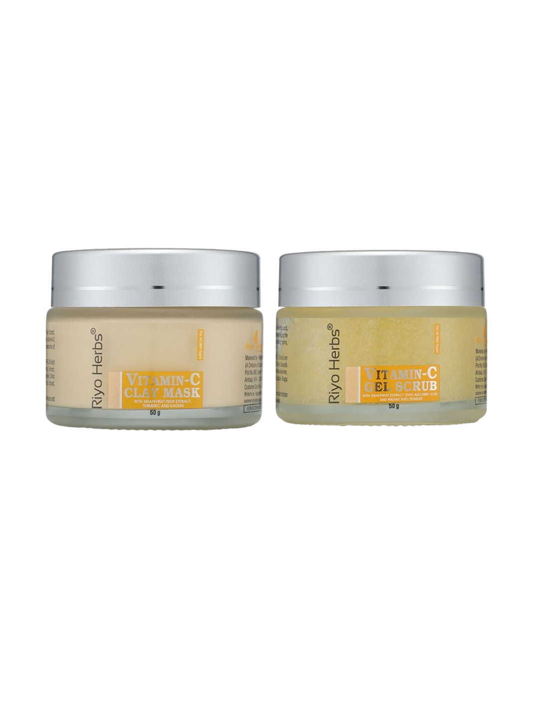 Riyo Herbs Vitamin C Gel Scrub & Vitamin C Clay Mask - 50g Each