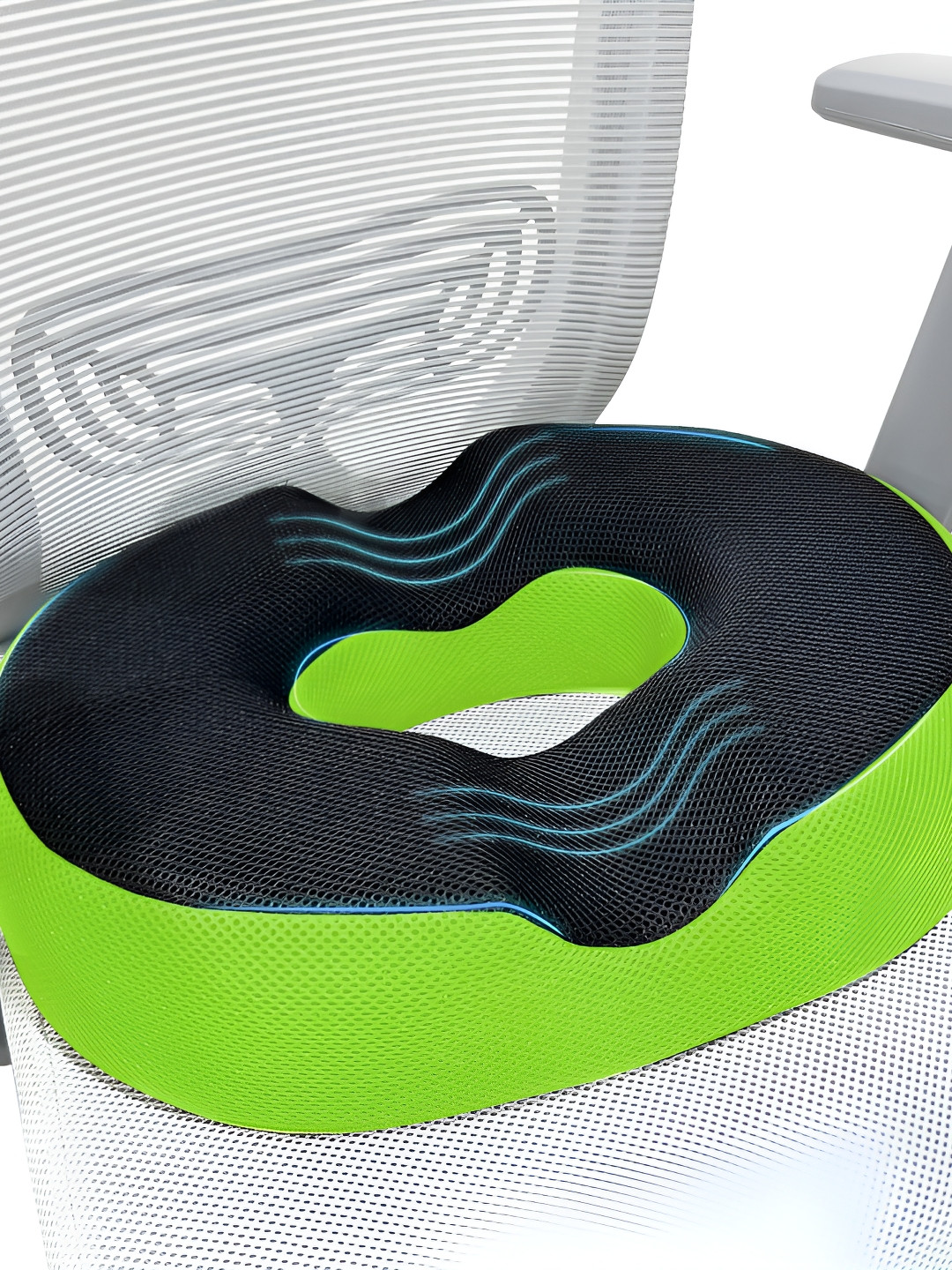 Sleepsia Black Abstract Polyester Medium Memory Foam Therapedic Pillow-10.16 x 35.56 x 44.45 cm